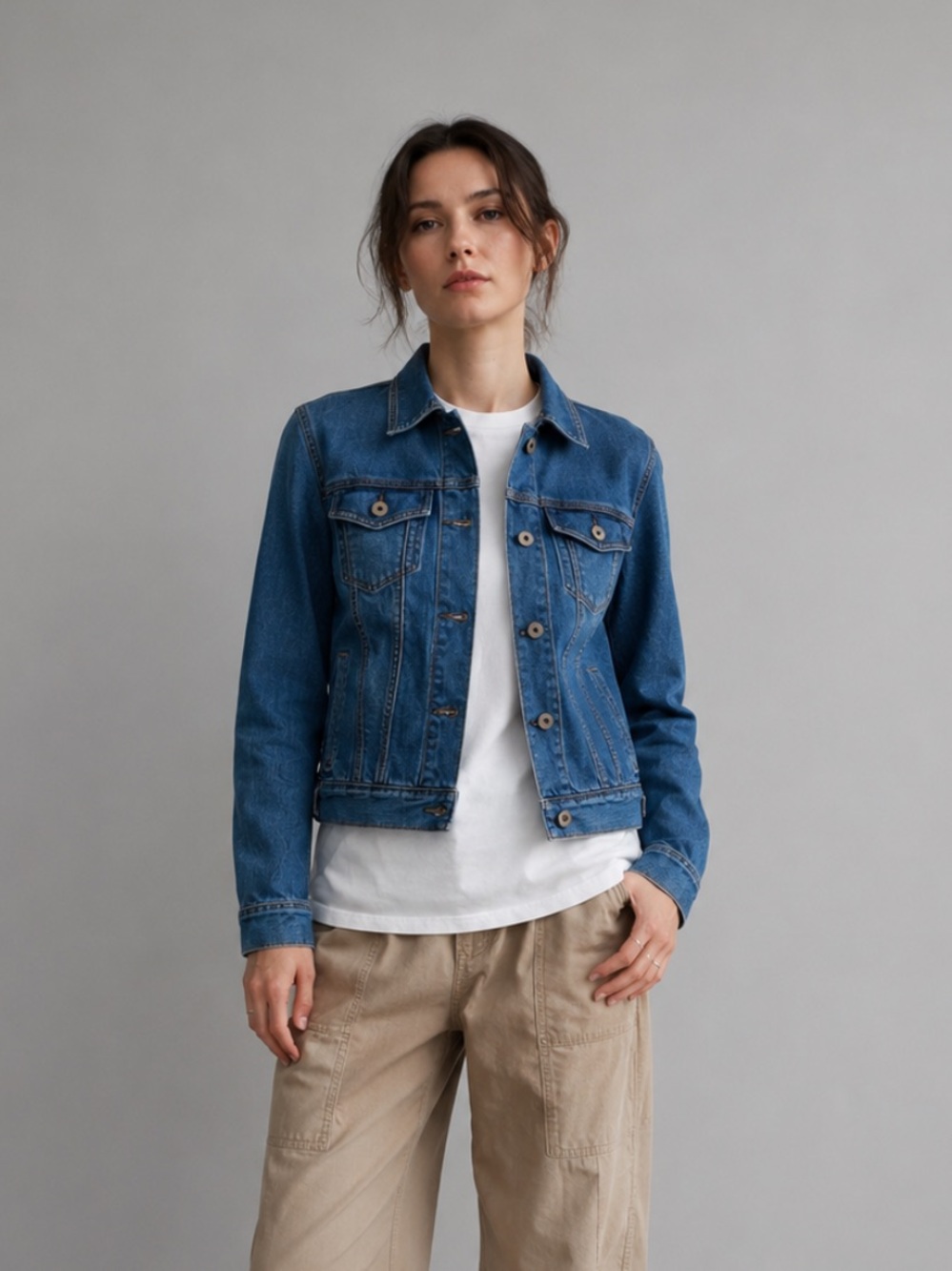 Vintage Ralph Lauren Polo Jeans Co Denim Trucker Jacket Women’s M Blue